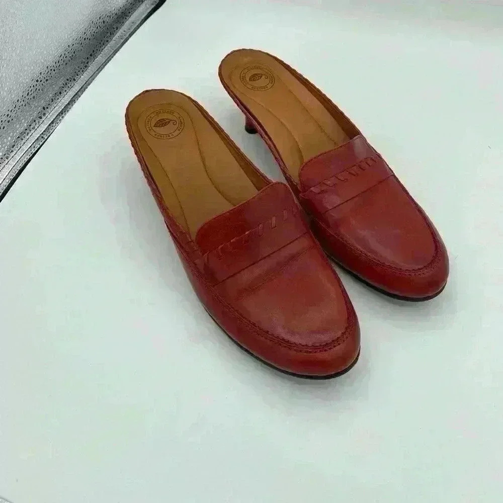 Nurture Mule New Leather Shoes Size 8 1/2